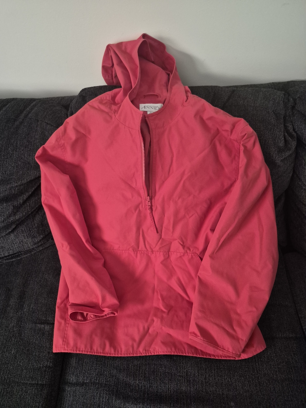 Casual Corner Annex Anorak Pullover Hoodie Jacket -Coral Pink